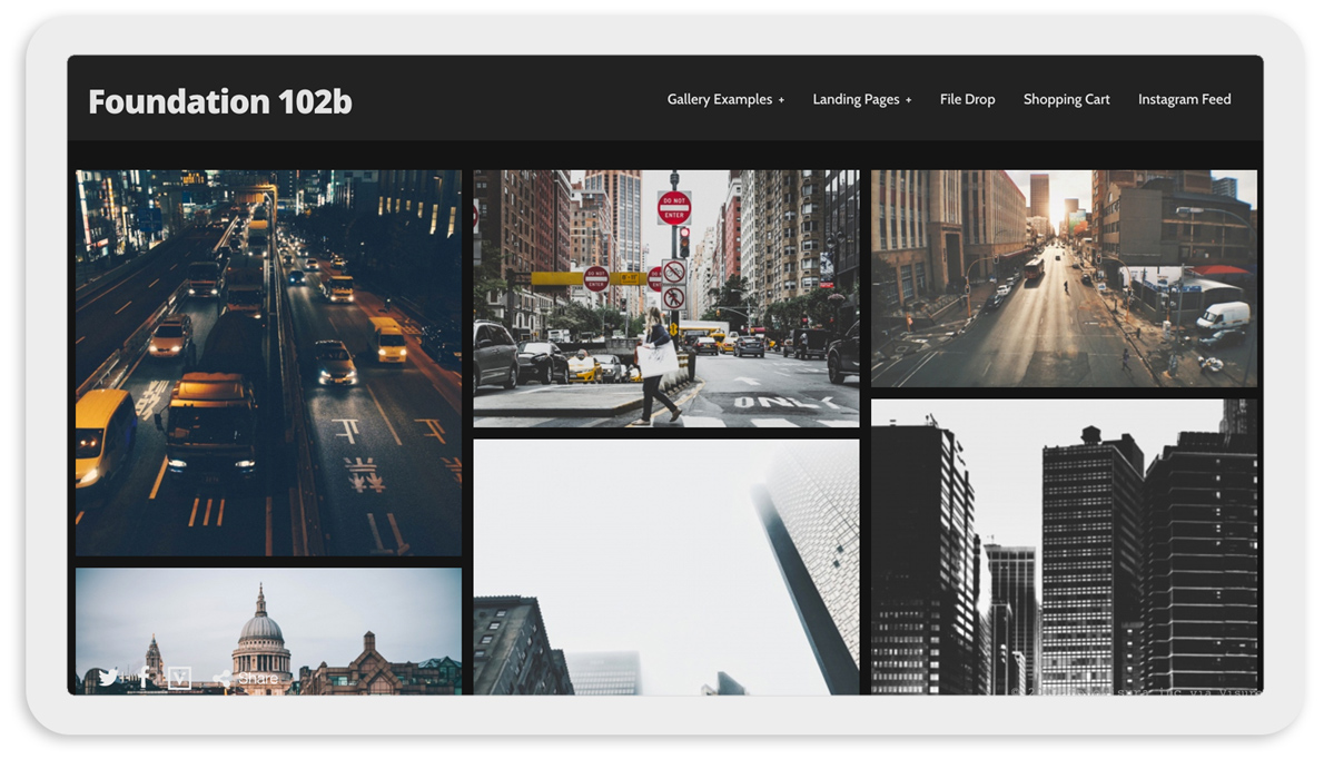 Visura Photography websites - desktop template 102 black